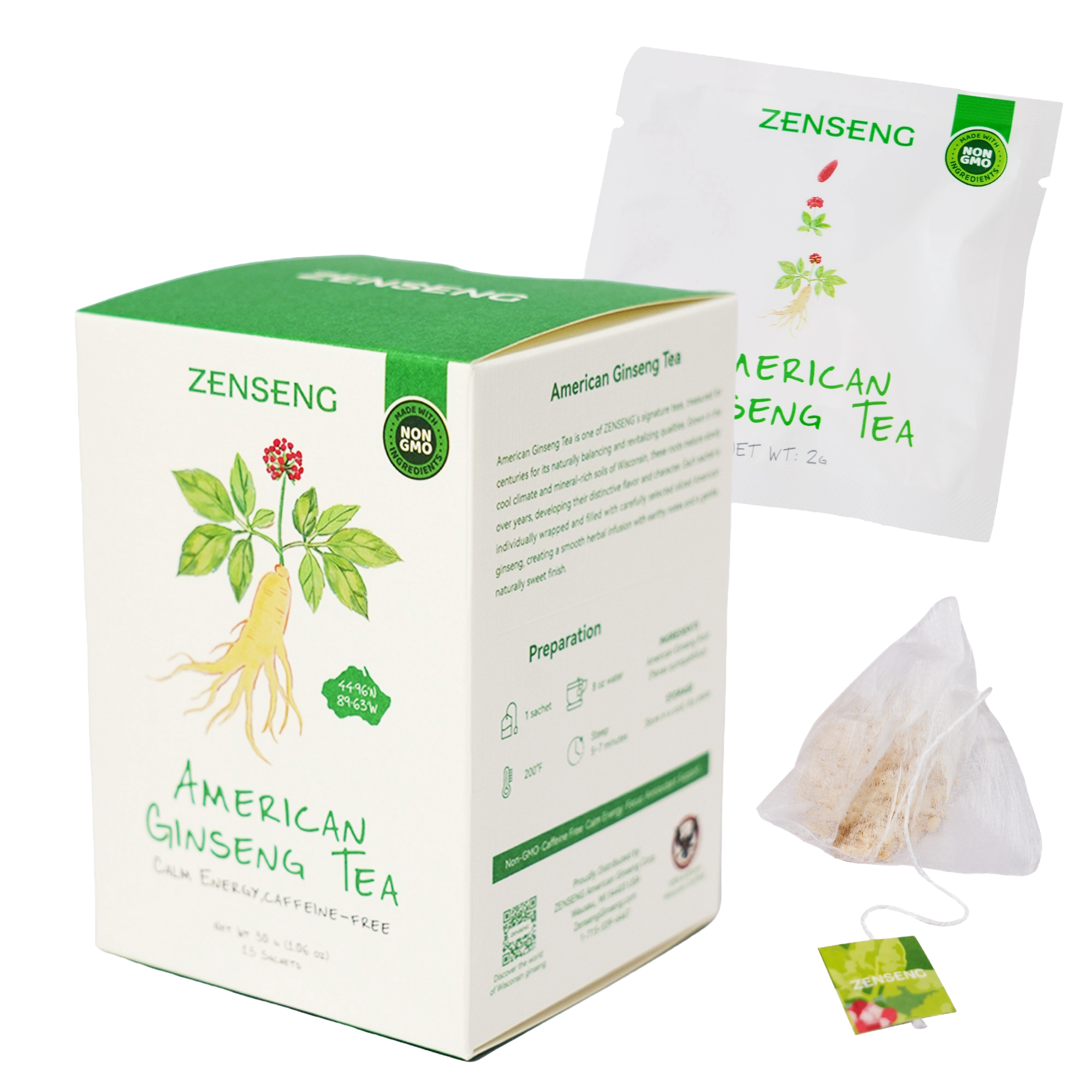 American Ginseng Tea Sachet - 15 count