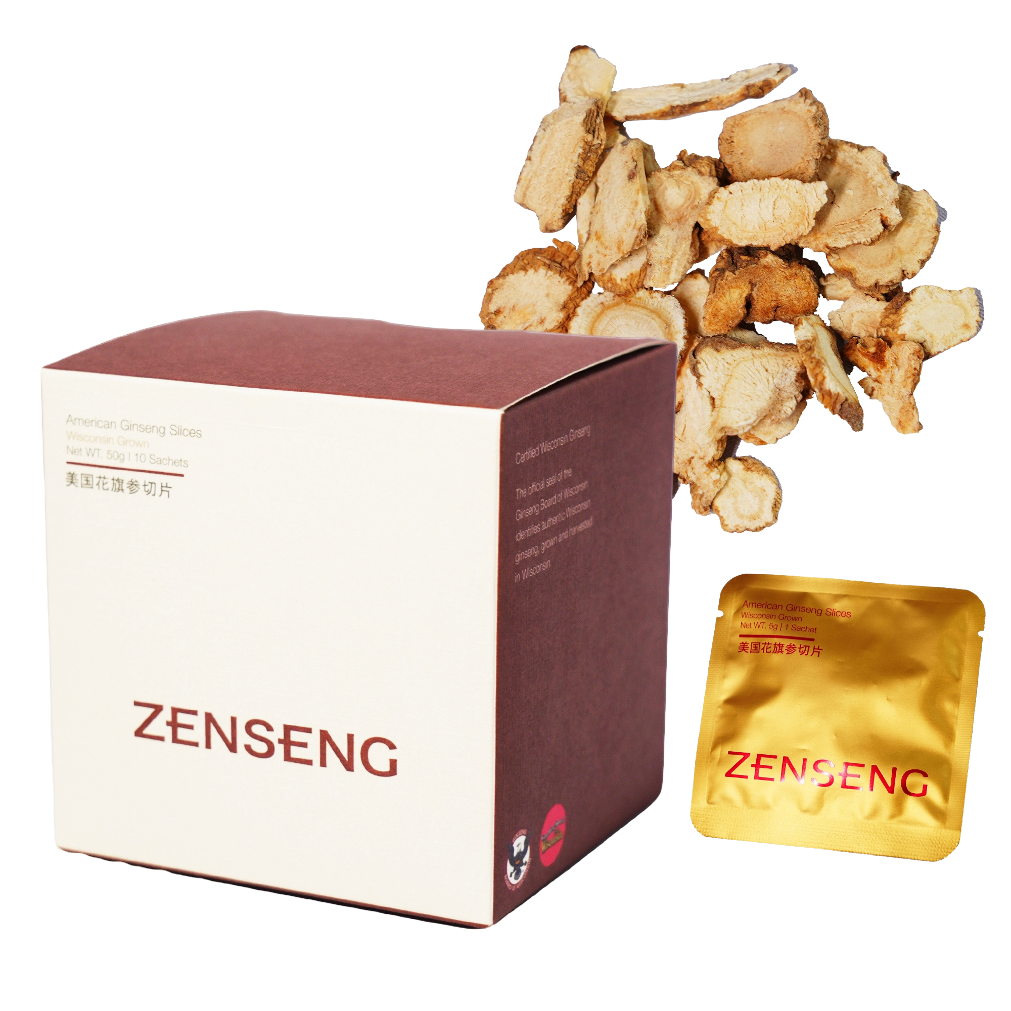 American Ginseng Slice - 10 count